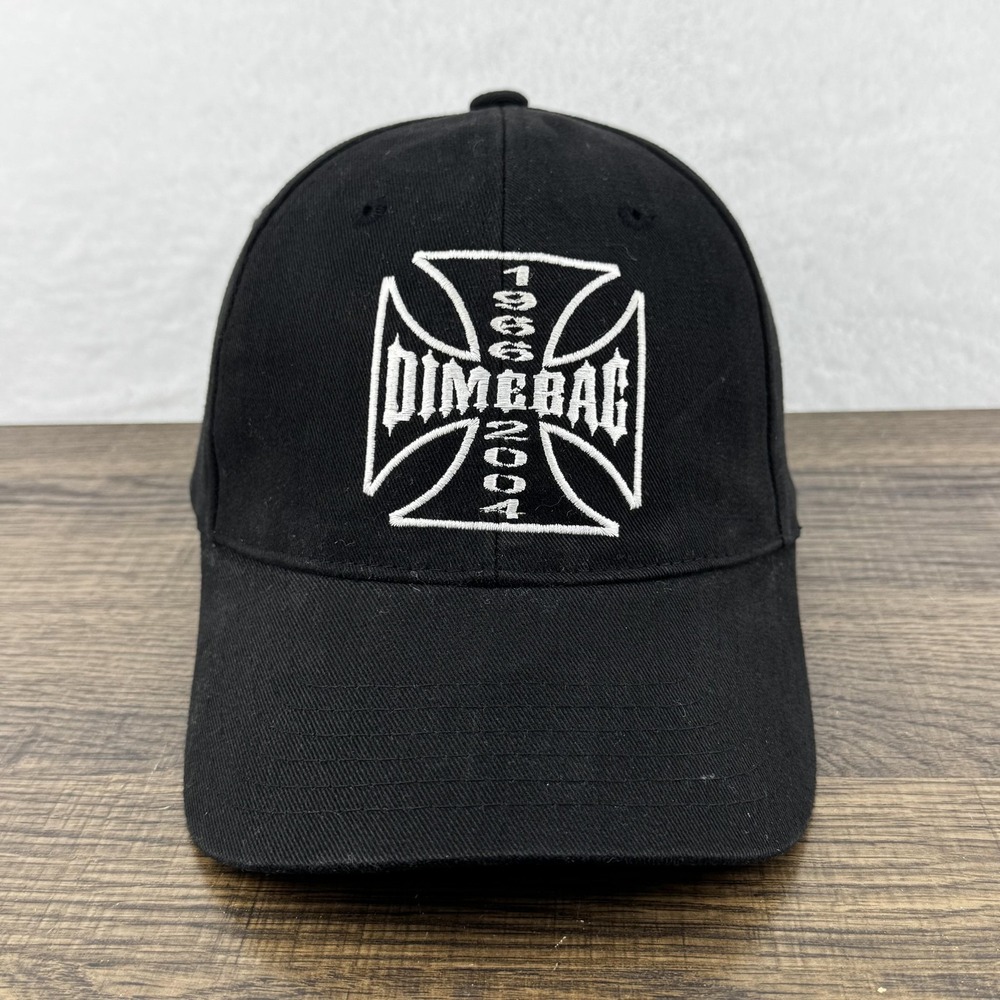 Dimebag Hat Cap‎ Strap Back Black Memorial Logo Magic Headwear Mens Rock Band